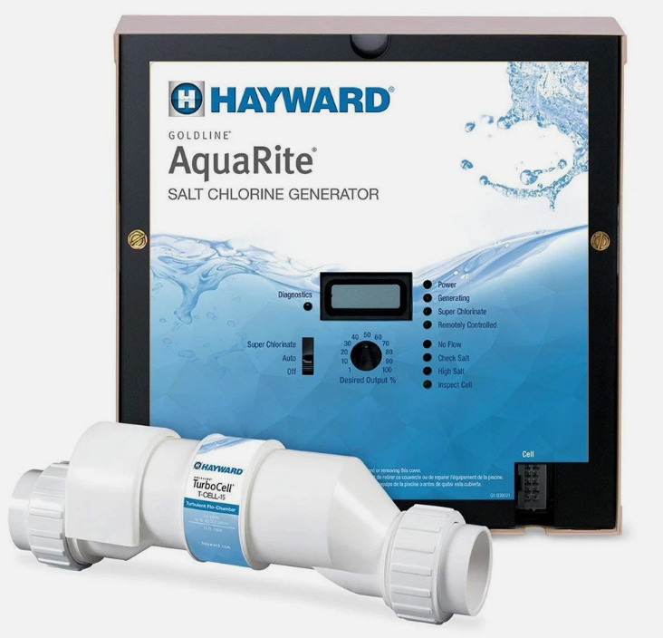 Hayward AquaRite salt chlorine generator and TurboCell