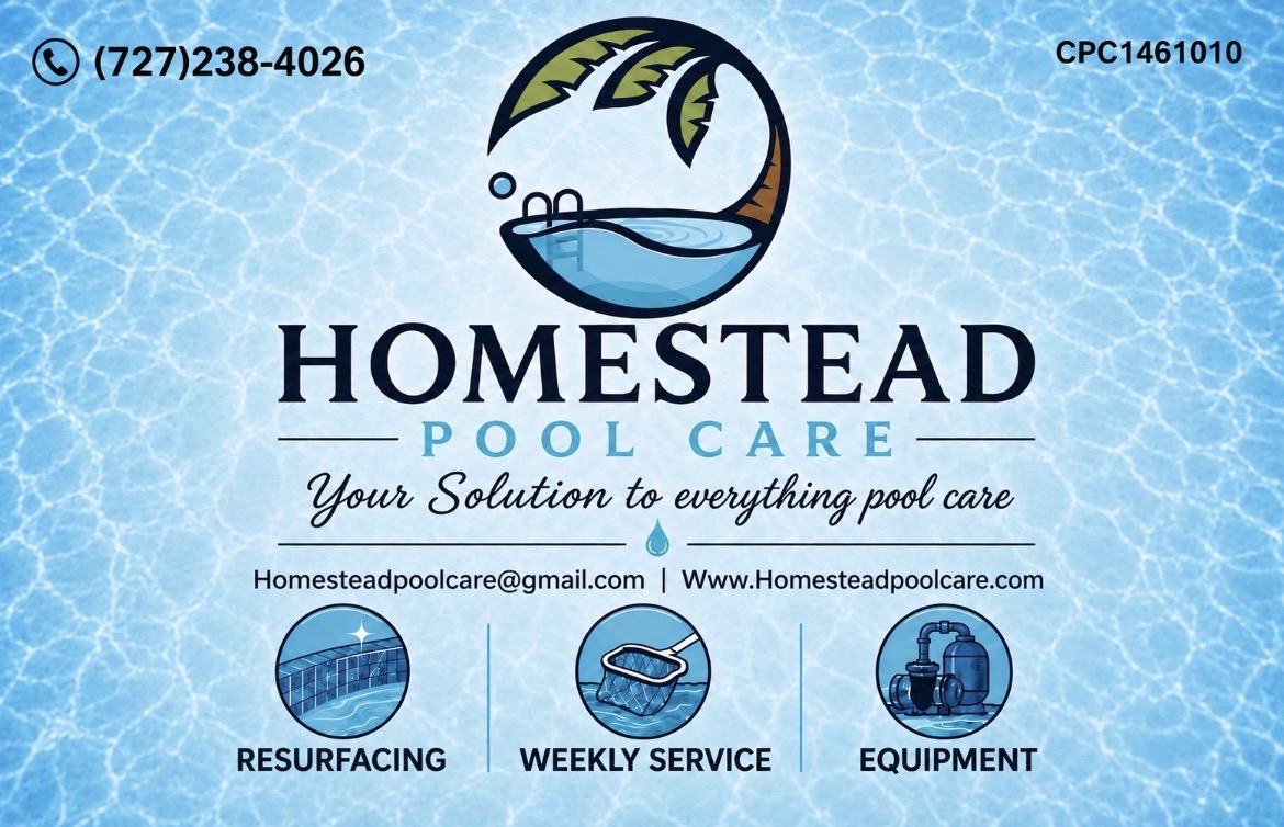 Homestead Pool Care business card