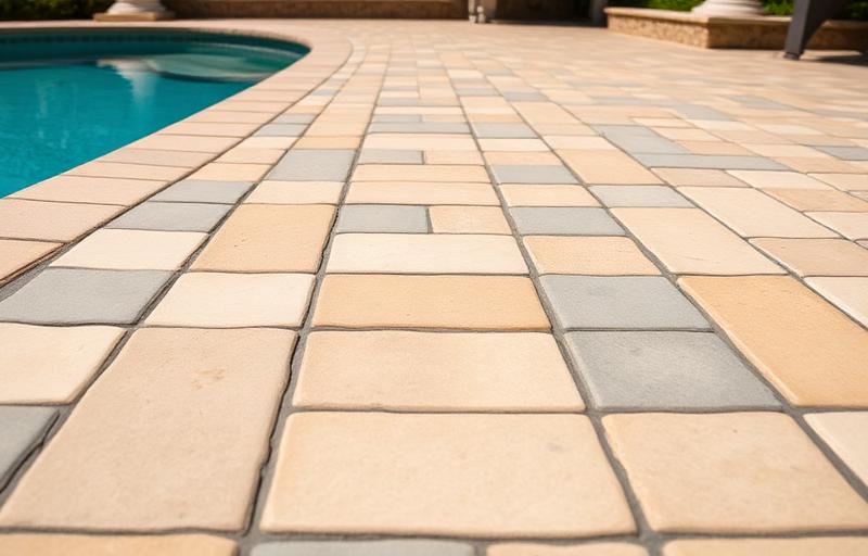 Paver pool deck